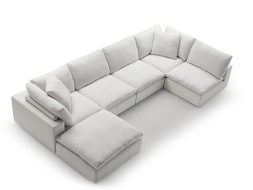 FLUFFY - Modular fabric sofa with removable cover by Siwa Soft Style - view 3